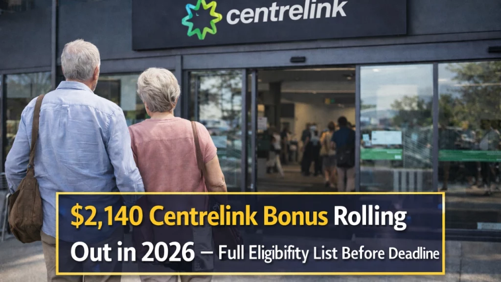 $2,140 Centrelink Bonus Rolling Out in 2026 — Full Eligibility List Before Deadline