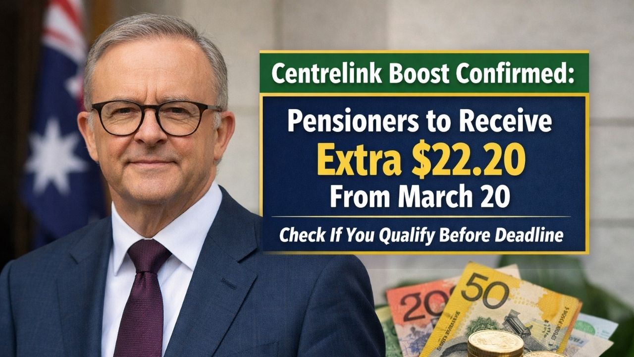 Centrelink Boost Confirmed: Pensioners to Receive Extra $22.20 From March 20 — Check If You Qualify Before Deadline
