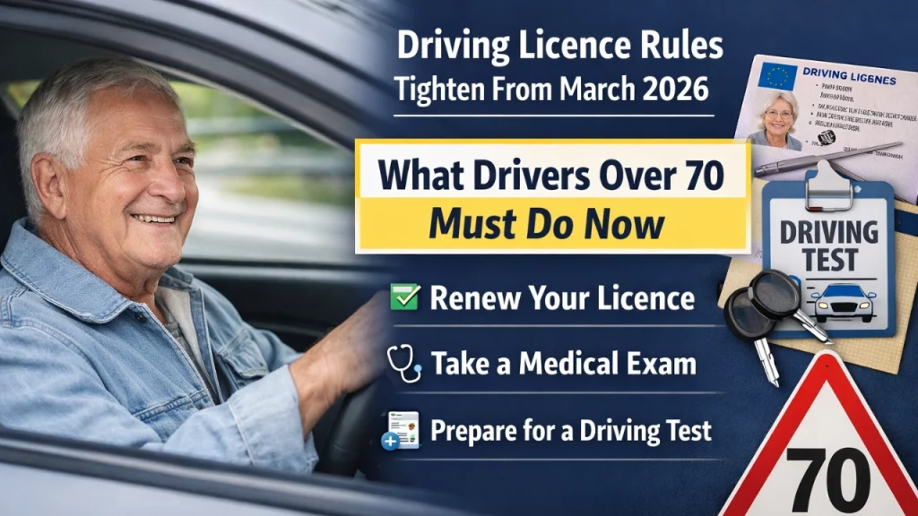 Driving Licence Rules Tighten From March 2026 — What Drivers Over 70 Must Do Now