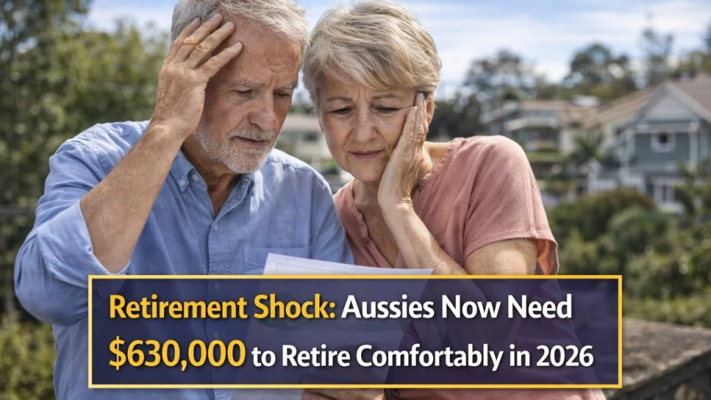 Retirement Shock: Aussies Now Need $630,000 to Retire Comfortably in 2026