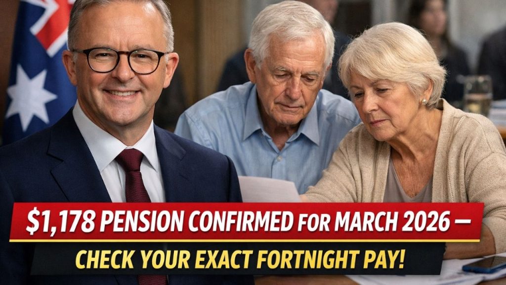 $1,178 Pension Confirmed for March 2026 — Check Your Exact Fortnight Pay