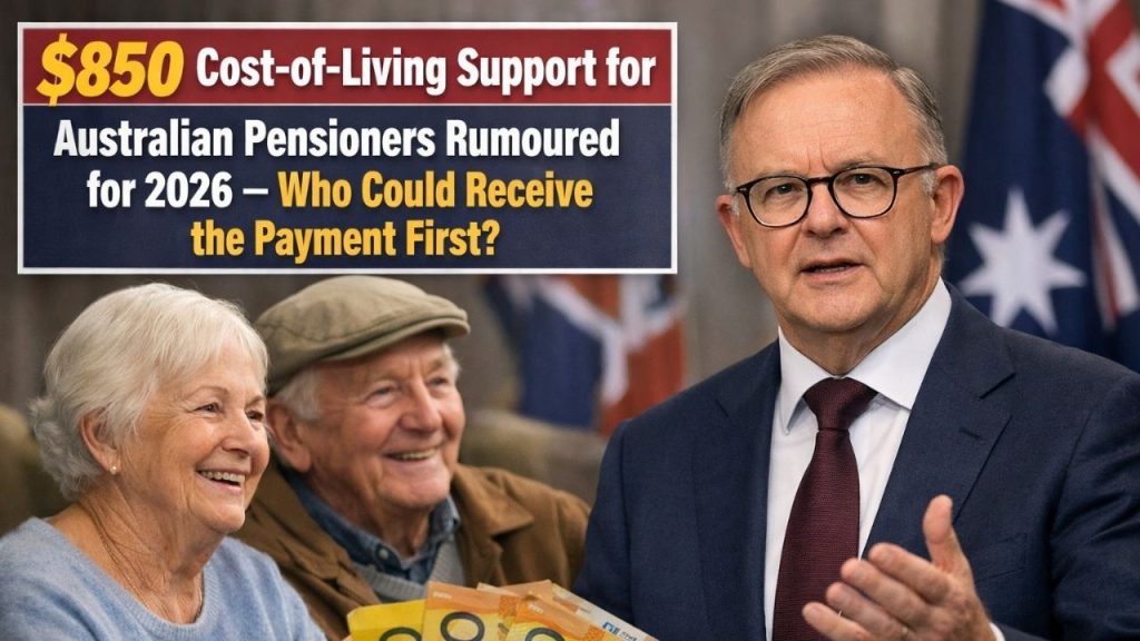 $850 Cost-of-Living Support for Australian Pensioners Rumoured for 2026 — Who Could Receive the Payment First