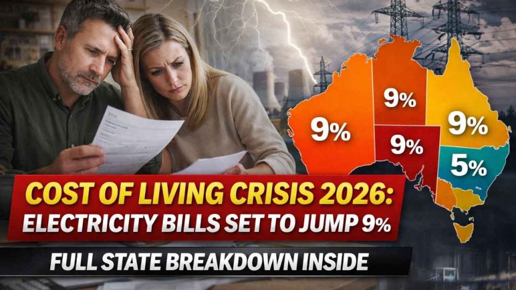 Cost of Living Crisis 2026: Electricity Bills Set to Jump 9% – Full State Breakdown Inside